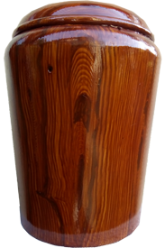 WoodLook.shop Überurne mit fühlbarer teak  Holzstruktur